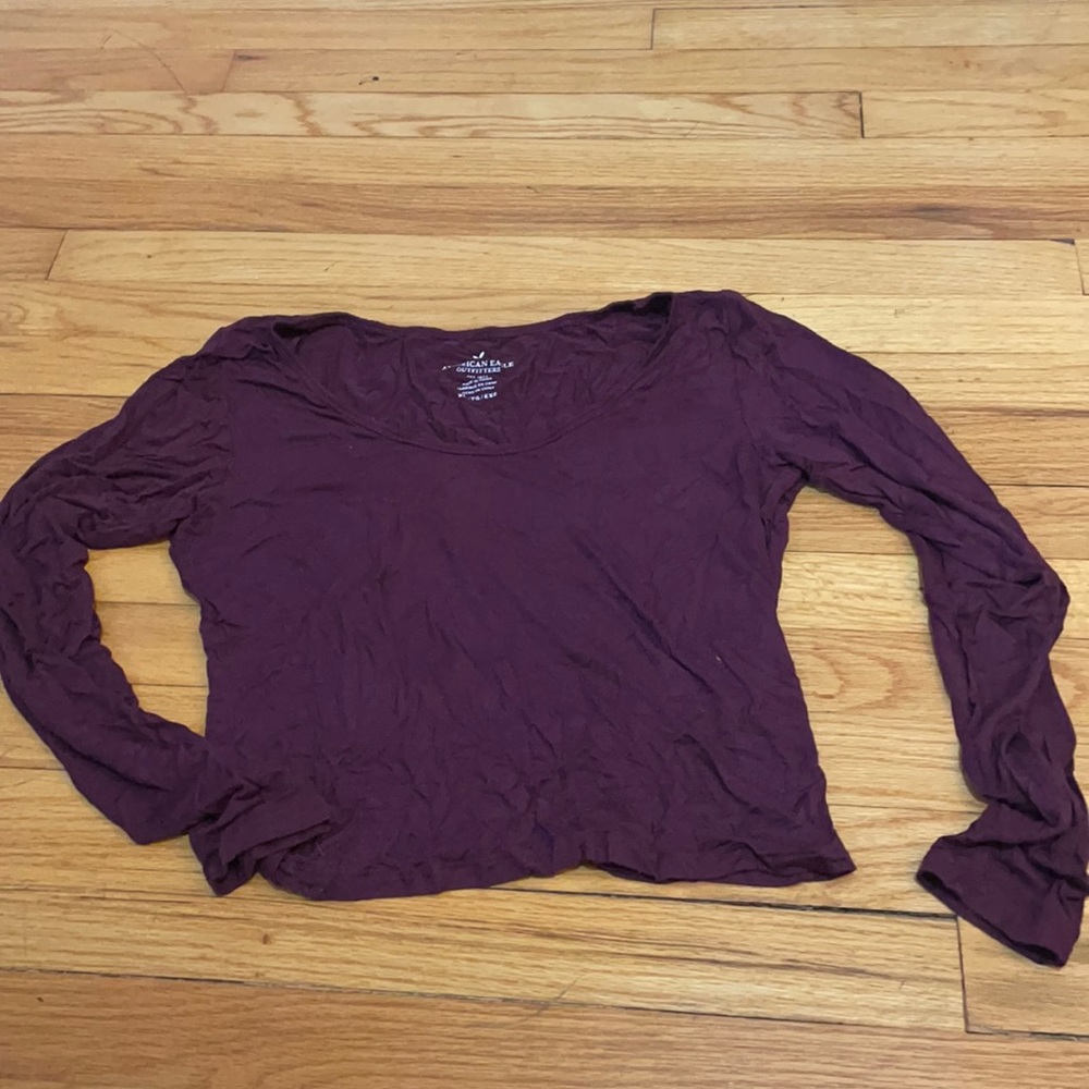 Crop Maroon Shirt